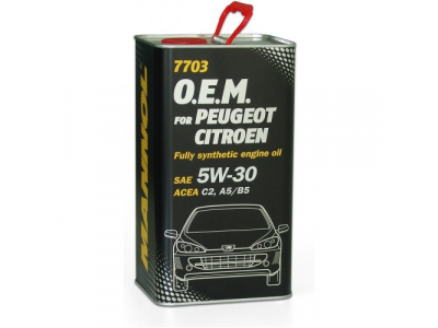 MANNOL 7703 O.E.M. 5W-30 for Peugeot Citroen 4L metal от MANNOL MANNOL 7703 O.E.M. 5W-30 for Peugeot Citroen 4L metal